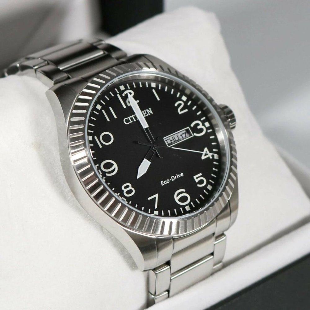 Citizen Black Eco Drive 42mm Men's Watch - Picture 2 of 4